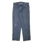 TRACK Mens Regular Blue Jeans Denim W34 L31 Cotton Blend Zip Casual Classic Fit