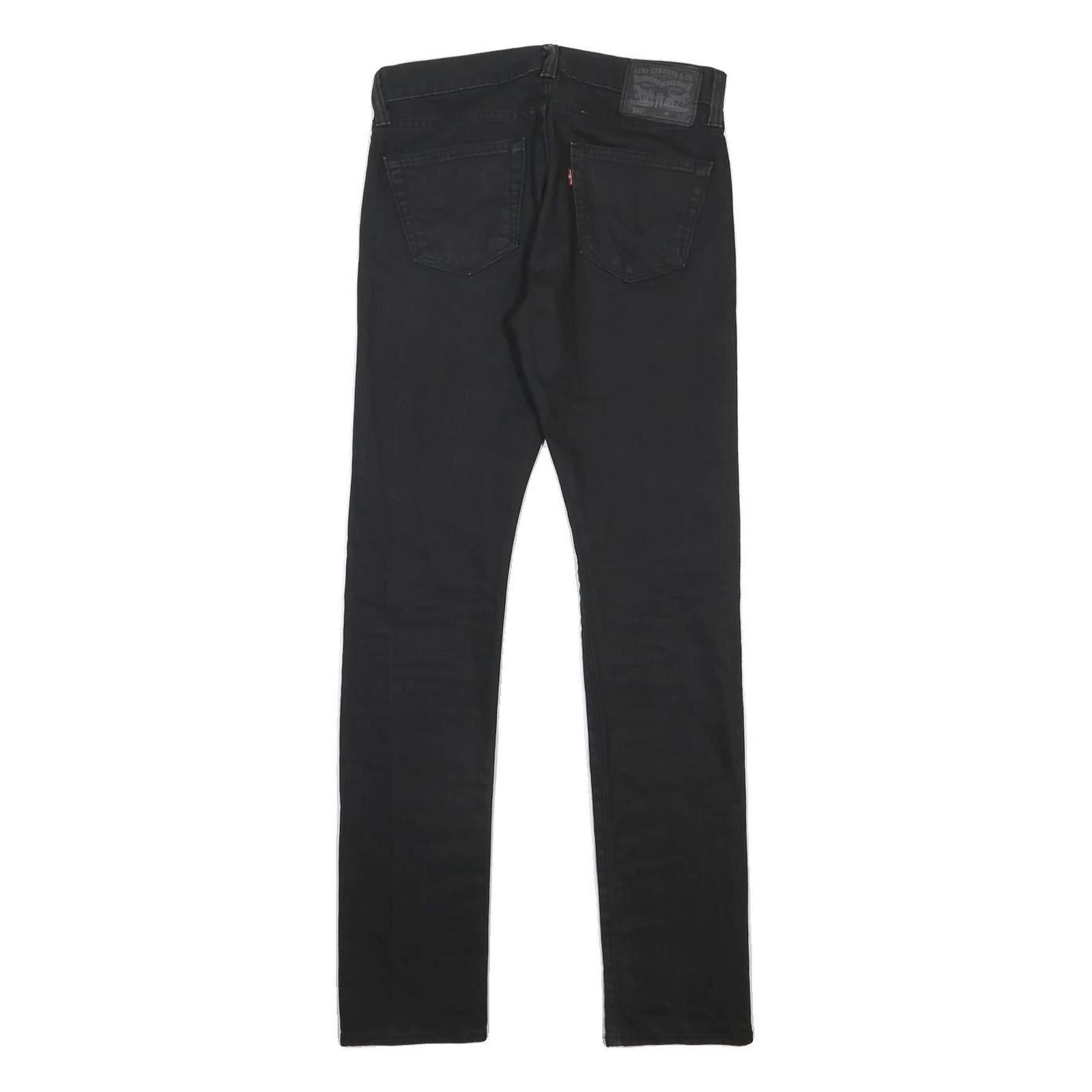 LEVI'S 510 Mens Black Slim Skinny Denim Raw W30 L34 Stretch Cotton Blend Jeans