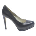 MICHAEL KORS Womens Black Leather High Platform Pumps UK 7.5 Elegant Formal