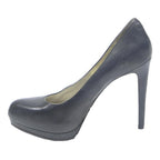 MICHAEL KORS Womens Black Leather High Platform Pumps UK 7.5 Elegant Formal