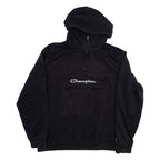 CHAMPION Womens Black Hoodie L