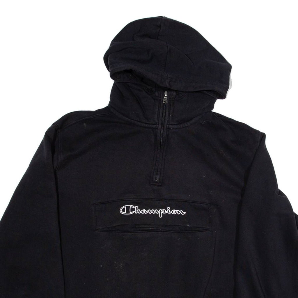 CHAMPION Womens Black Hoodie L