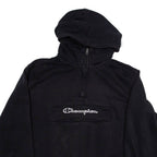 CHAMPION Womens Black Hoodie L