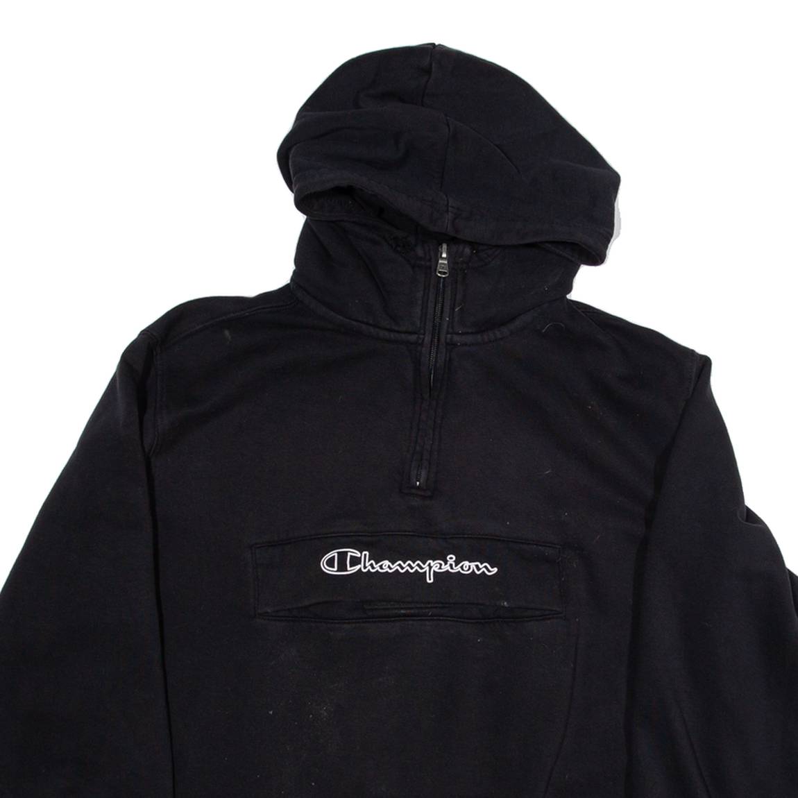 CHAMPION Womens Black Hoodie L
