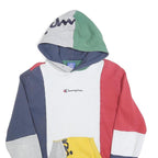 CHAMPION Mens Multicolour Colourblock Pullover Hoodie S Cotton Blend Casual