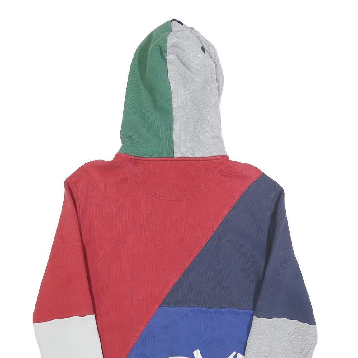 CHAMPION Mens Multicolour Colourblock Pullover Hoodie S Cotton Blend Casual