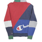 CHAMPION Mens Multicolour Colourblock Pullover Hoodie S Cotton Blend Casual