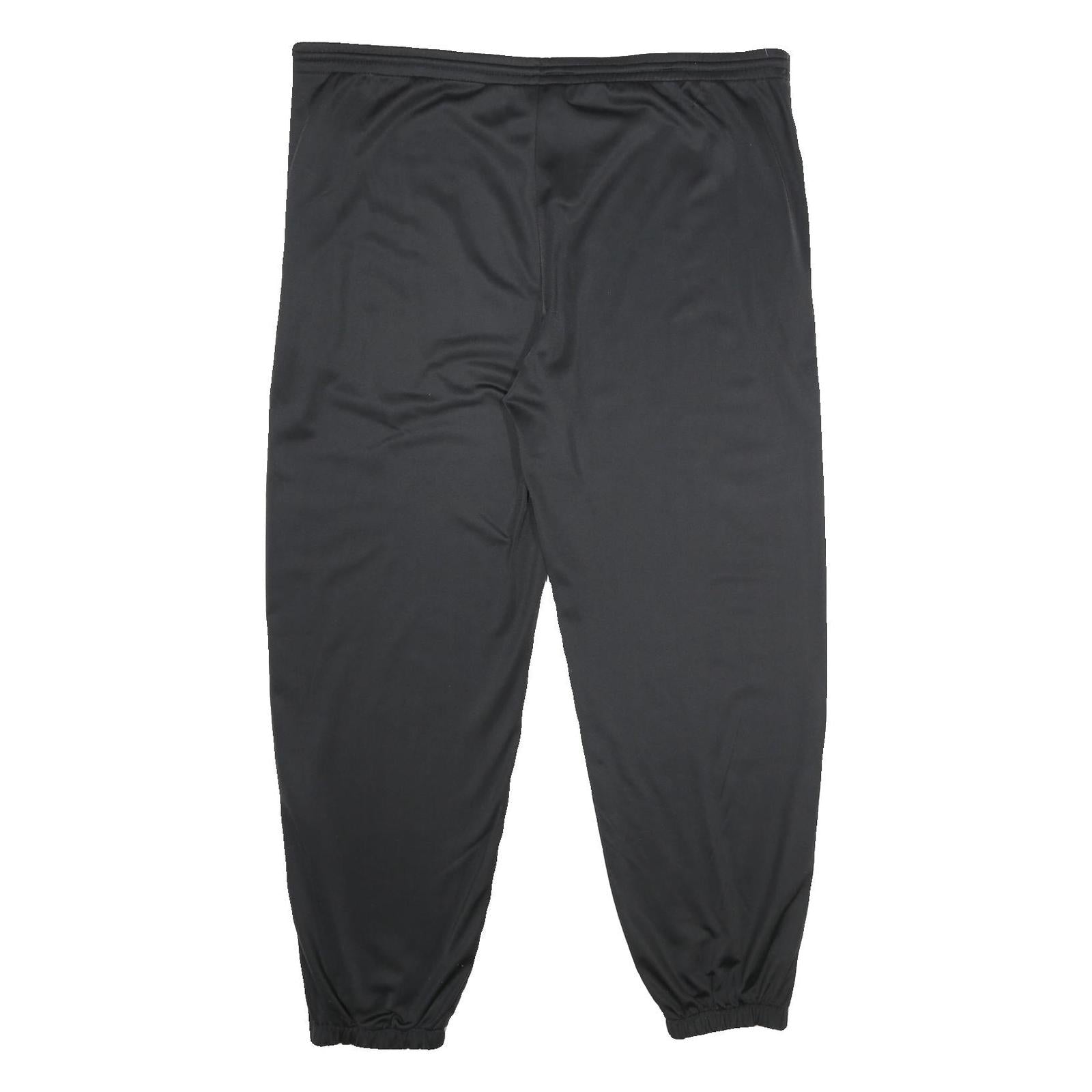 REEBOK Mens Joggers Black XL W44 L32 Polyester Slim Tapered Drawstring Training