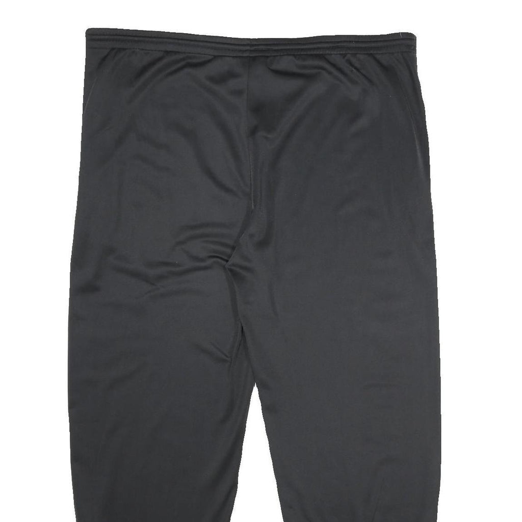 REEBOK Mens Joggers Black XL W44 L32 Polyester Slim Tapered Drawstring Training