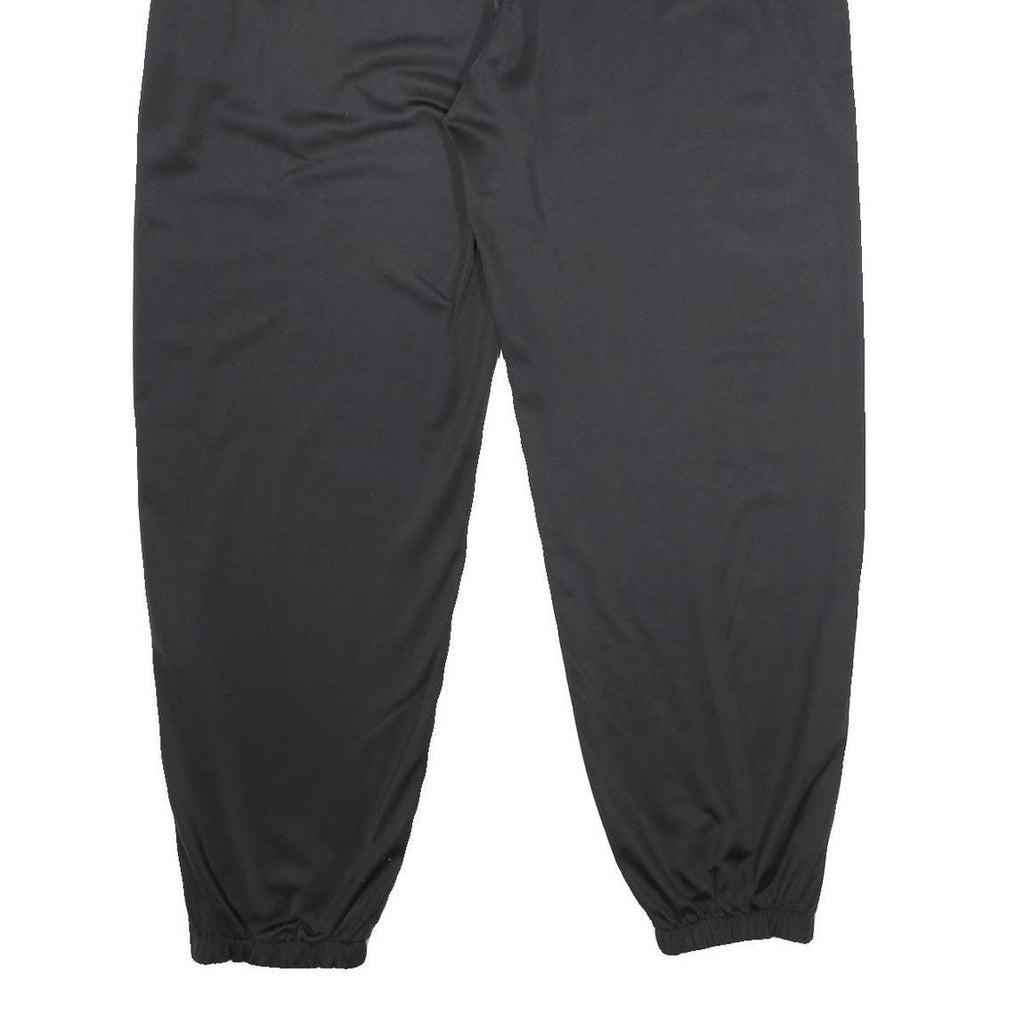 REEBOK Mens Joggers Black XL W44 L32 Polyester Slim Tapered Drawstring Training