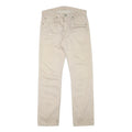 LEVI'S Mens Cotton Blend Beige Regular Fit Straight Leg Trousers W30 L30 Casual