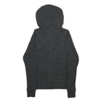 NIKE Womens Dark Grey Hoodie Zip Up S Cotton Blend Lightweight Casual