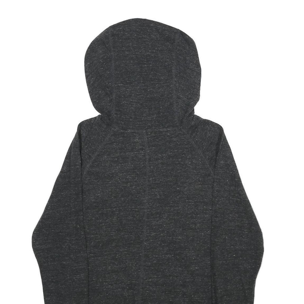 NIKE Womens Dark Grey Hoodie Zip Up S Cotton Blend Lightweight Casual