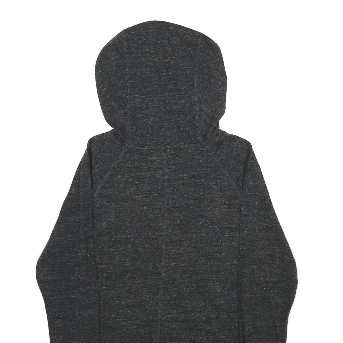 NIKE Womens Dark Grey Hoodie Zip Up S Cotton Blend Lightweight Casual