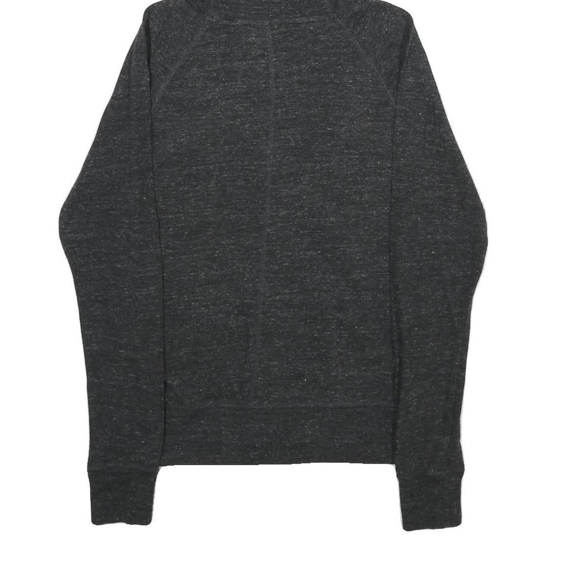 NIKE Womens Dark Grey Hoodie Zip Up S Cotton Blend Lightweight Casual