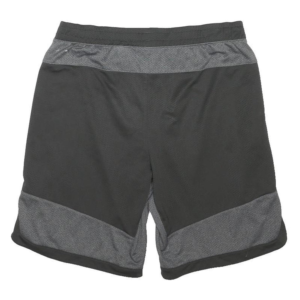 REEBOK Mens Shorts Black & Grey Sports Casual M W30 Polyester Blend