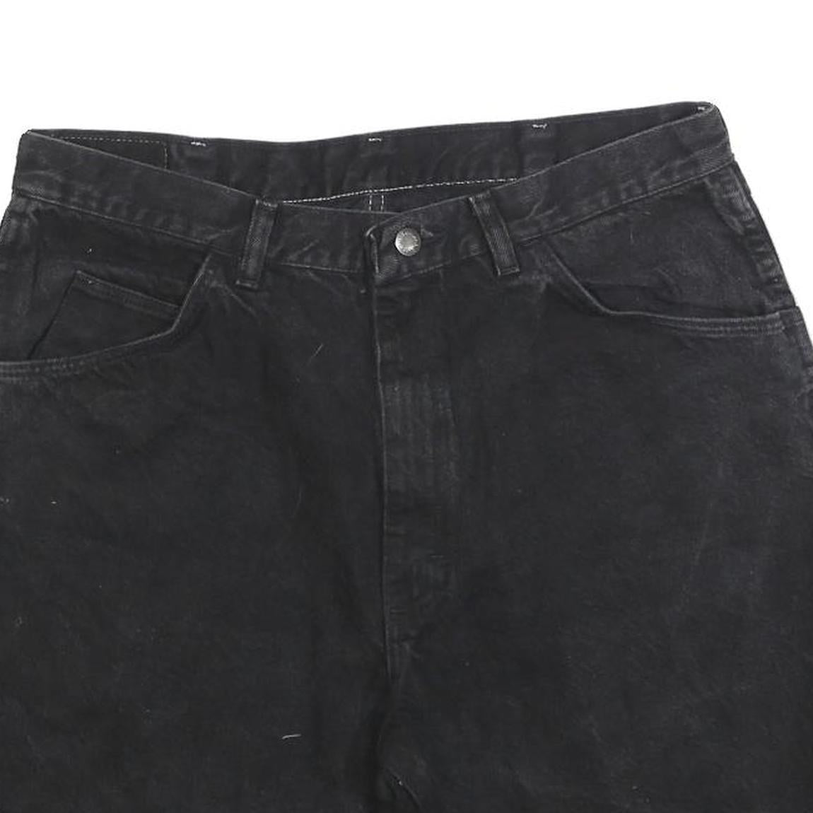 WRANGLER Mens Black Casual Cotton Blend Shorts M W33 Classic Fit Denim Style