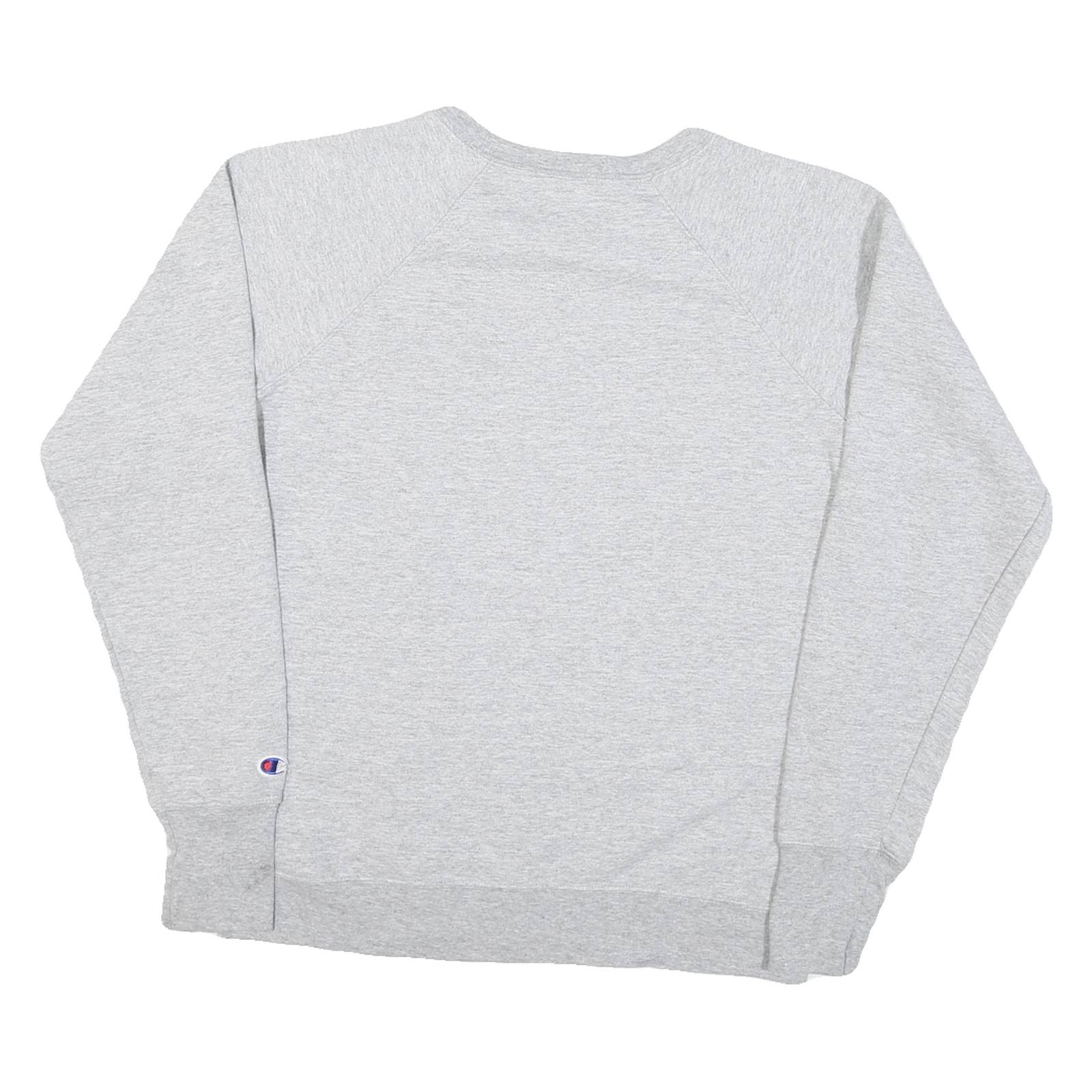 CHAMPION Mens Grey Cotton Blend Crew Neck M Sweatshirt Classic Logo Pullover