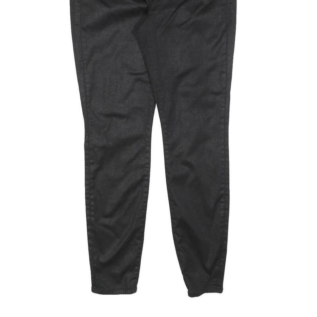 TRUE RELIGION Womens Slim Black Cotton Blend Zip Skinny Trousers W29 L28 Stylish