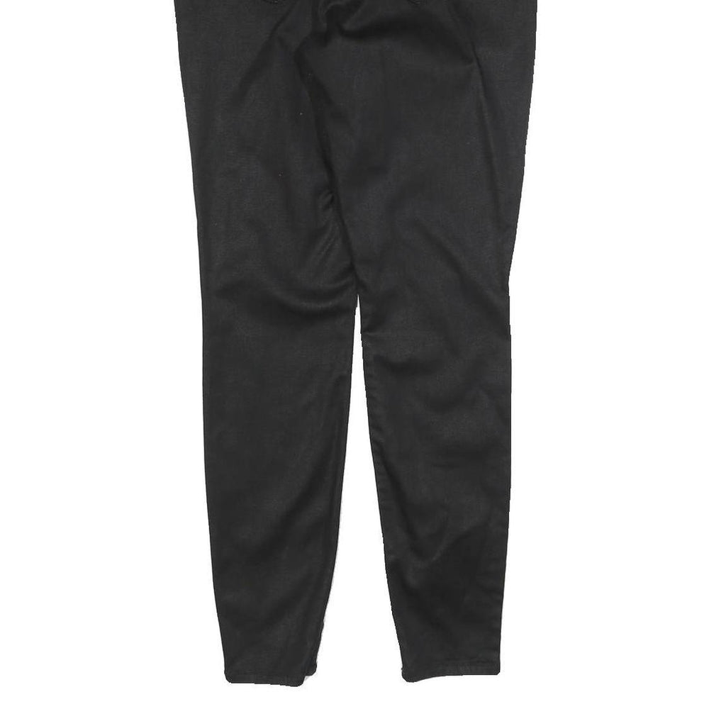 TRUE RELIGION Womens Slim Black Cotton Blend Zip Skinny Trousers W29 L28 Stylish