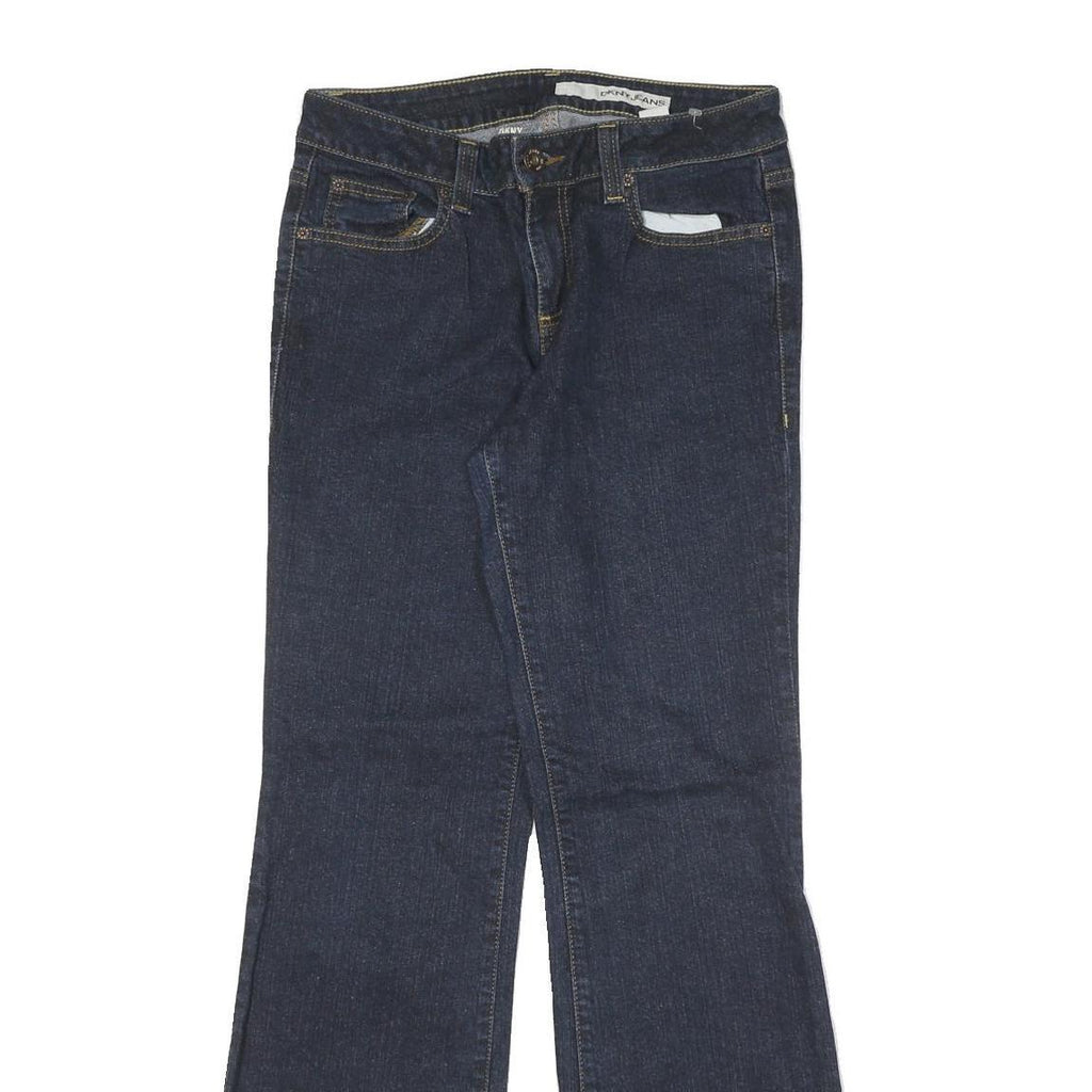 DKNY Womens Jeans Blue Regular Flared Denim Medium W30 L31 Classic Style