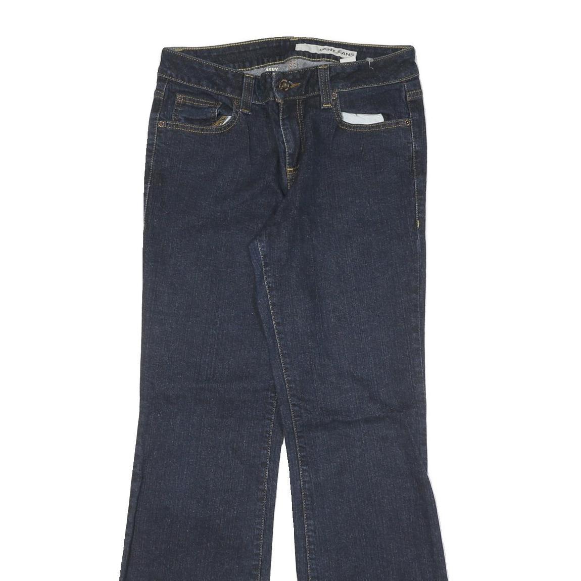 DKNY Womens Jeans Blue Regular Flared Denim Medium W30 L31 Classic Style