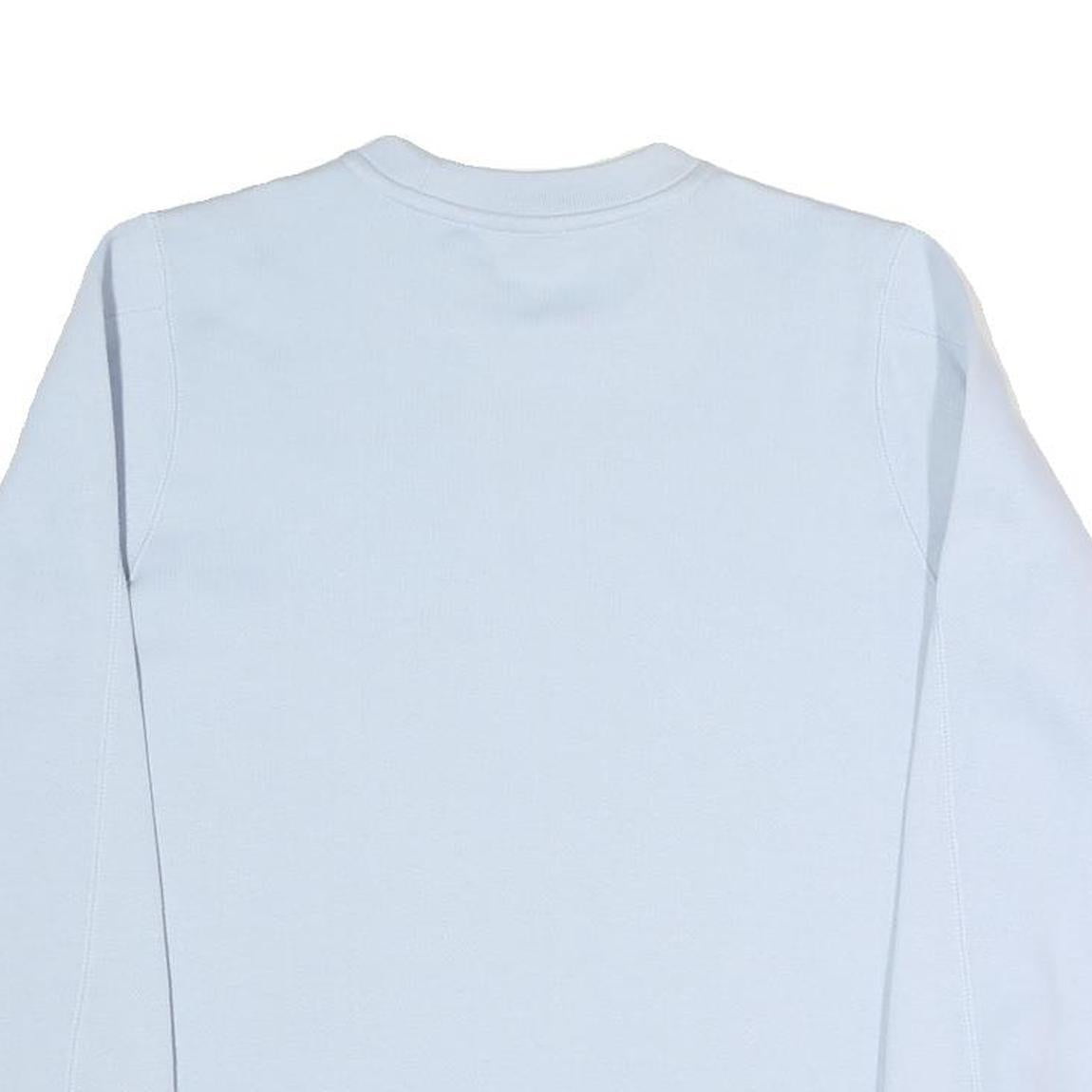 ELLESSE Womens Blue Crew Neck UK 12 Cotton Blend Sweatshirt Casual Pullover