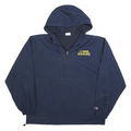 CHAMPION Mens Navy Blue UC Davis Aggies Half Zip Jacket XL Polyester Hooded