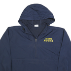 CHAMPION Mens Navy Blue UC Davis Aggies Half Zip Jacket XL Polyester Hooded