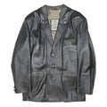 FRACHTENGUARDL Womens Black Leather Jacket XL Button Plain Elegant Classic