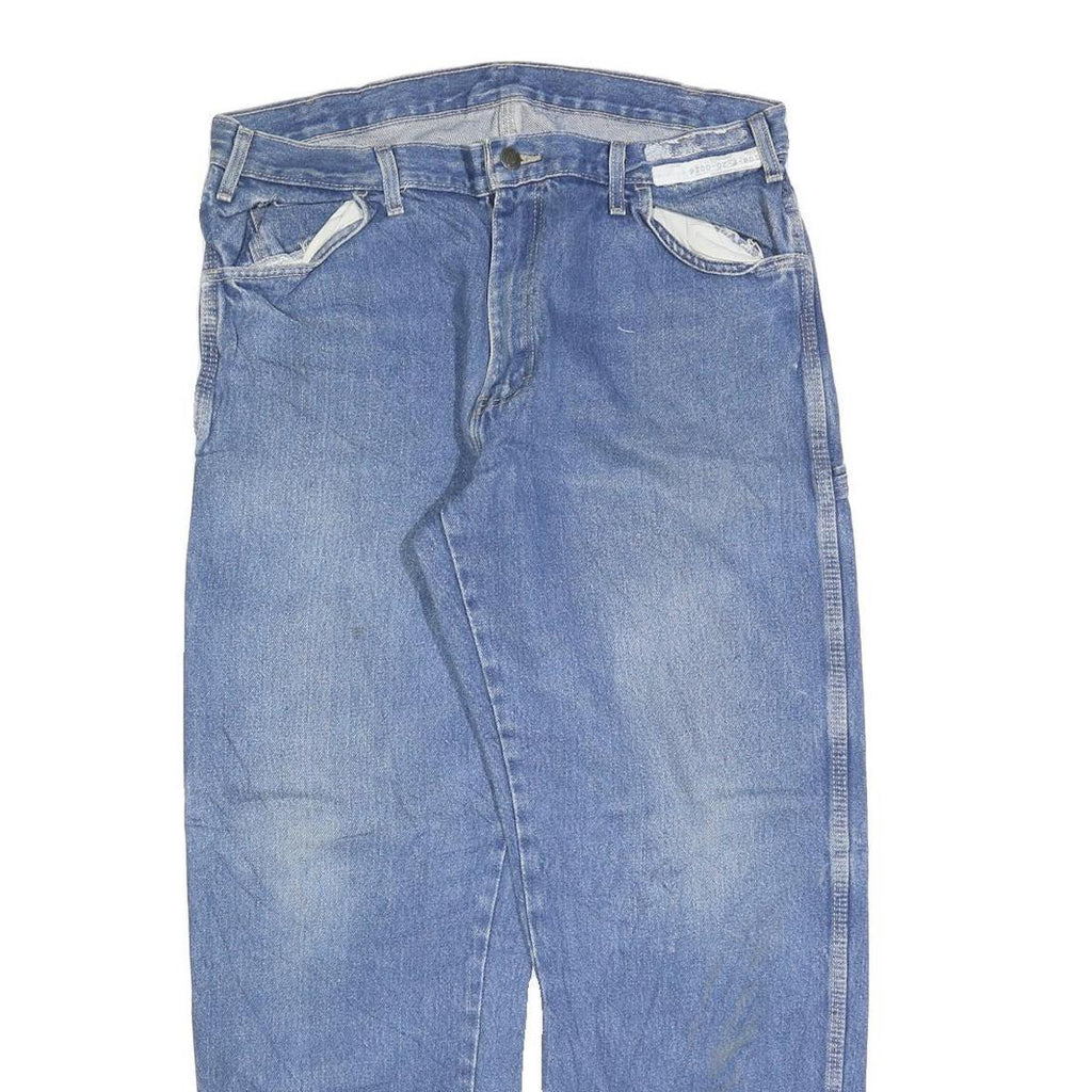 DICKIES Mens Jeans Blue Regular Straight Denim Medium W36 L30 Workwear