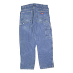 DICKIES Mens Jeans Blue Regular Straight Denim Medium W36 L30 Workwear