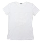 KENZO Girls White Embossed Logo T-Shirt XL Short Sleeve Round Neck Casual