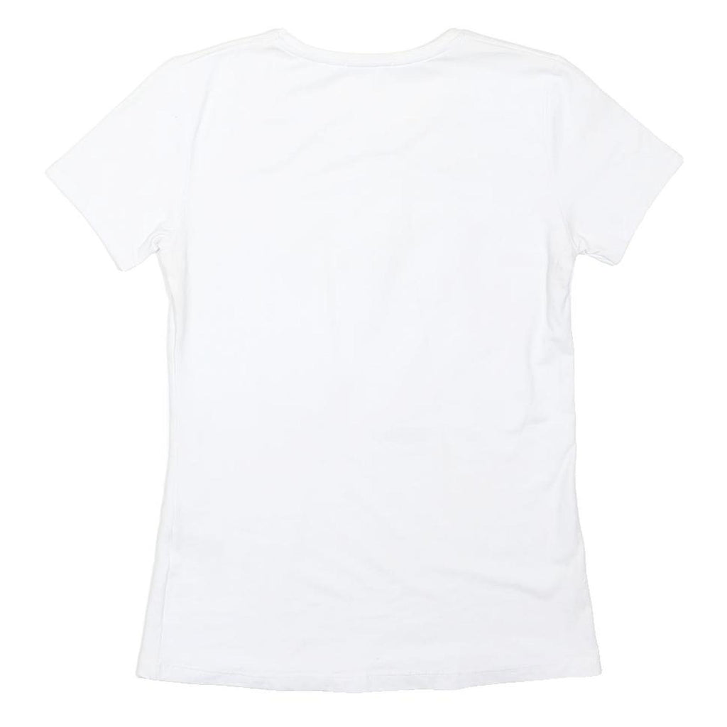 KENZO Girls White Embossed Logo T-Shirt XL Short Sleeve Round Neck Casual