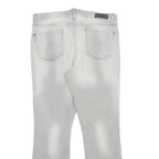 DKNY Womens Regular Fit Light Grey Denim Jeans Cotton Blend W32 L28 Stylish Zip