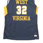 NIKE Mens Blue & Yellow West Virginia Basketball Jersey L Sleeveless V-Neck