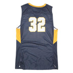 NIKE Mens Blue & Yellow West Virginia Basketball Jersey L Sleeveless V-Neck
