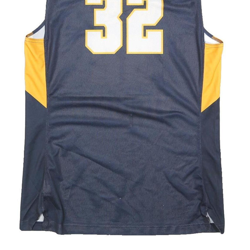 NIKE Mens Blue & Yellow West Virginia Basketball Jersey L Sleeveless V-Neck