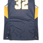 NIKE Mens Blue & Yellow West Virginia Basketball Jersey L Sleeveless V-Neck