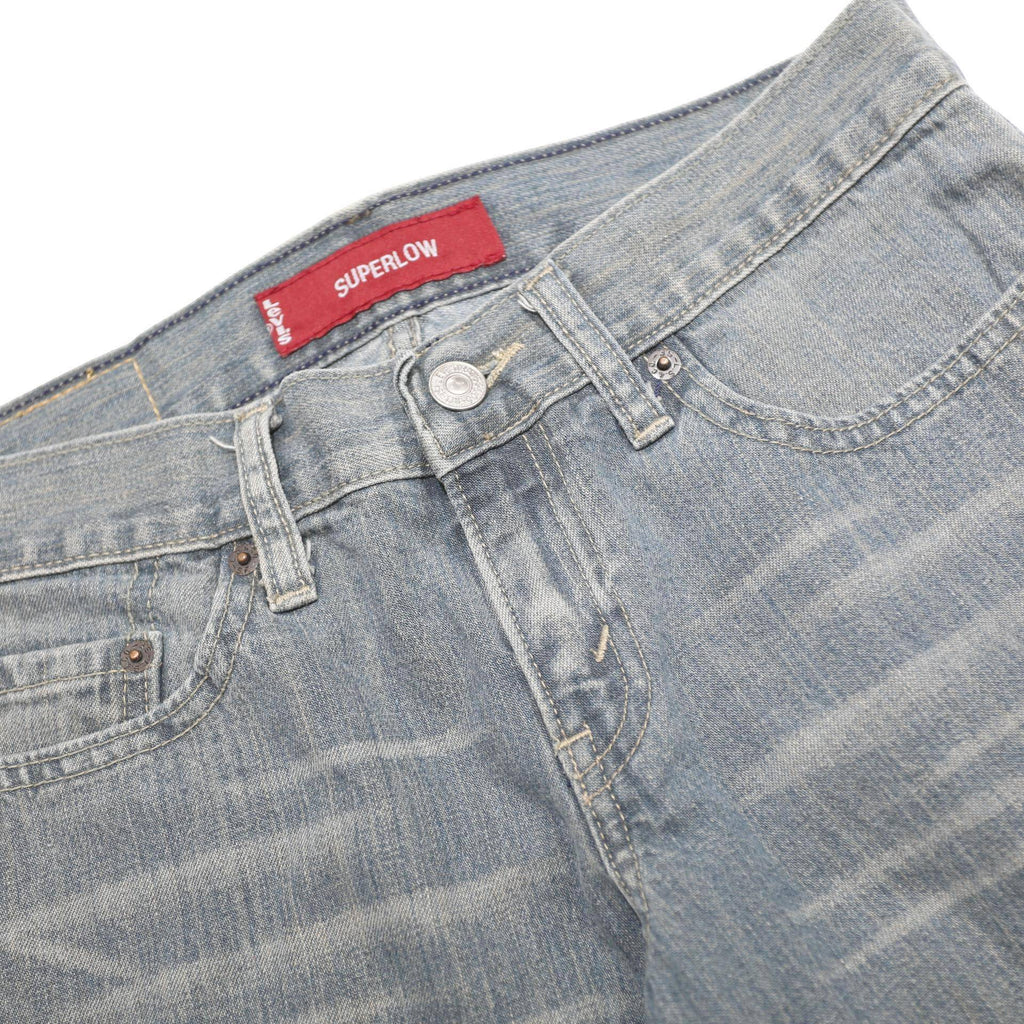 LEVI'S 518 Womens Jeans Blue Regular Bootcut Denim Light W28 L32 Superlow