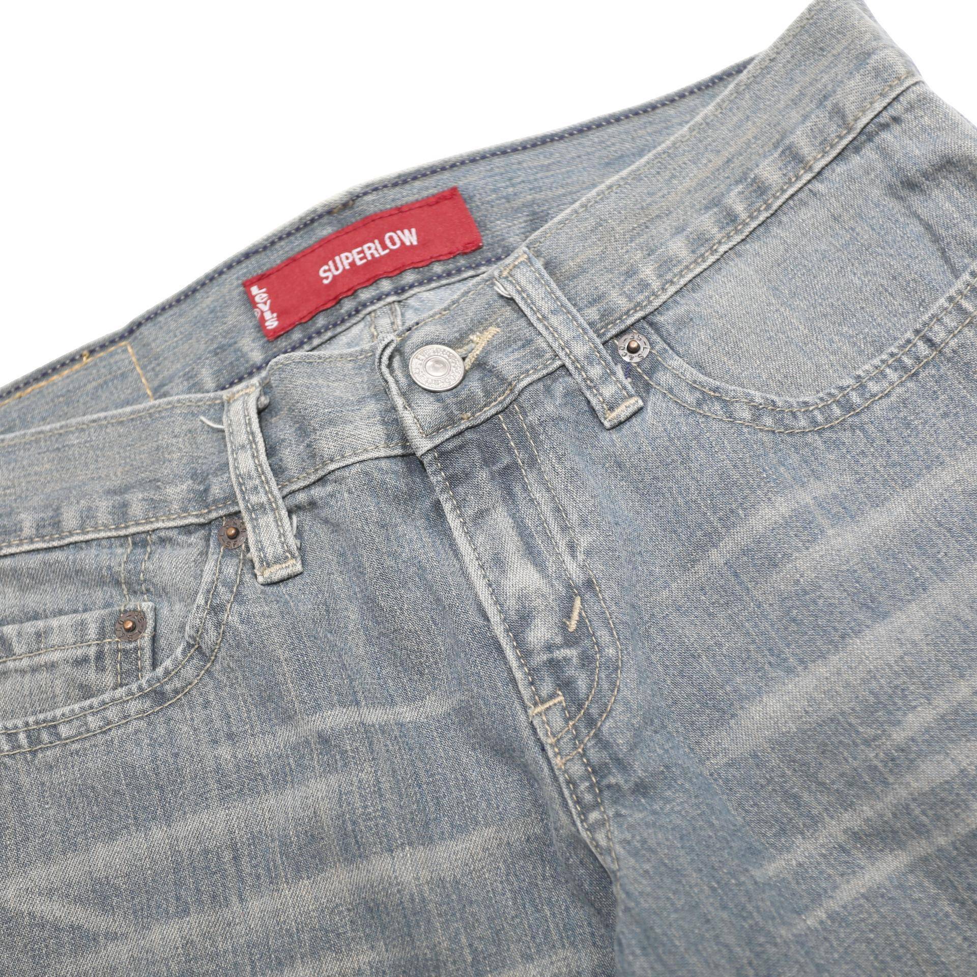 LEVI'S 518 Womens Jeans Blue Regular Bootcut Denim Light W28 L32 Superlow