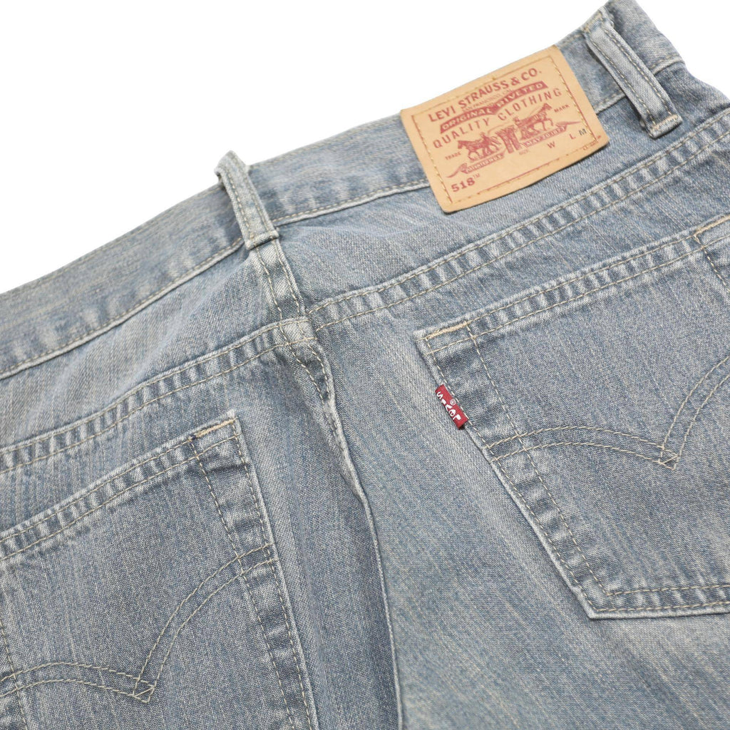 LEVI'S 518 Womens Jeans Blue Regular Bootcut Denim Light W28 L32 Superlow