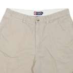 CHAPS Mens Shorts Beige Casual Plain L W36 Cotton Blend Comfortable Summer Wear