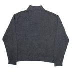 CHAPS Mens Jumper Grey Button Neck Tight Knit 2XL