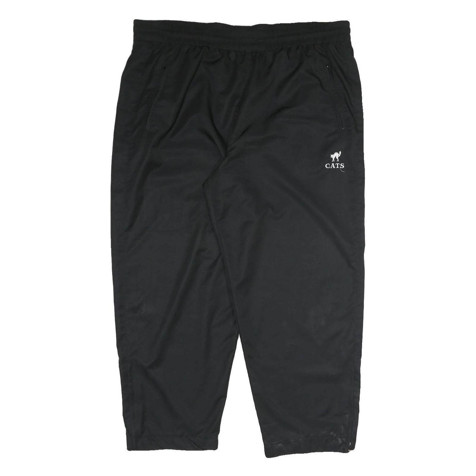 CATS Mens Joggers Black 3XL W44 L29 Polyester Blend Straight Fit Casual Comfort