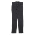 LEVI'S 510 Girls Slim Black Denim Medium Wash W27 L30 Cotton Blend Zip Jeans
