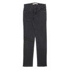 LEVI'S 510 Girls Slim Black Denim Medium Wash W27 L30 Cotton Blend Zip Jeans