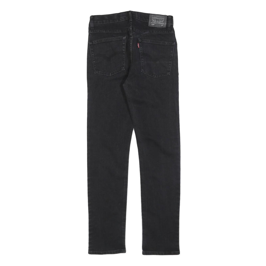 LEVI'S 510 Girls Slim Black Denim Medium Wash W27 L30 Cotton Blend Zip Jeans