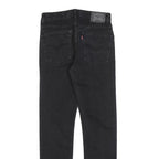 LEVI'S 510 Girls Slim Black Denim Medium Wash W27 L30 Cotton Blend Zip Jeans