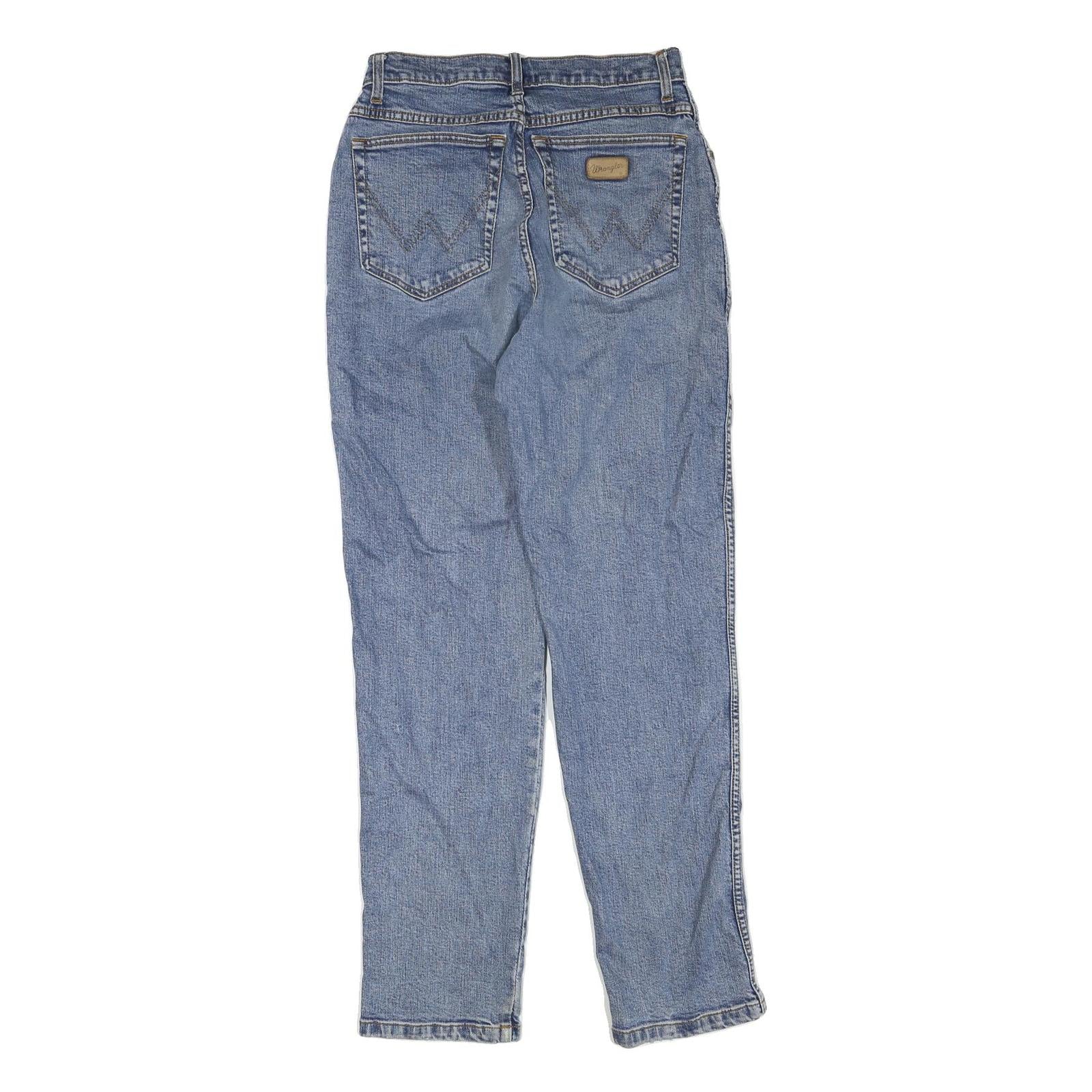 WRANGLER Womens Light Blue Regular Straight Denim Jeans W28 L32 Classic Fit Zip